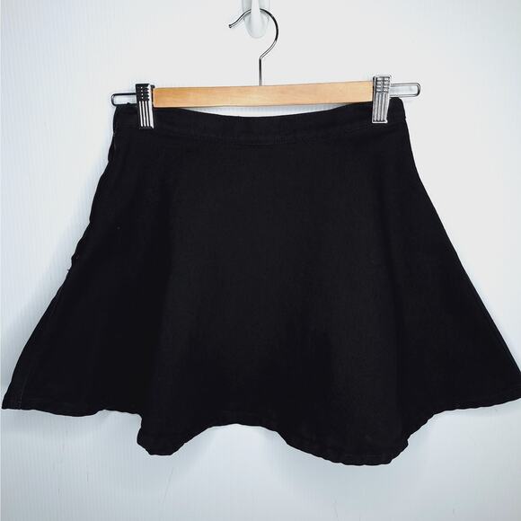 American Apparel Denim Skater Mini Skirt Small USA Fit Flare Short Tumblr Goth - Picture 11 of 13
